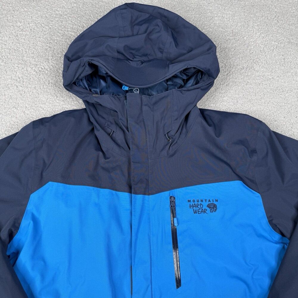 Mountain Hardwear Jacket Mens Large Blue Dragons Back Thermal Dry Q Recco‎ Ski - Picture 5 of 15
